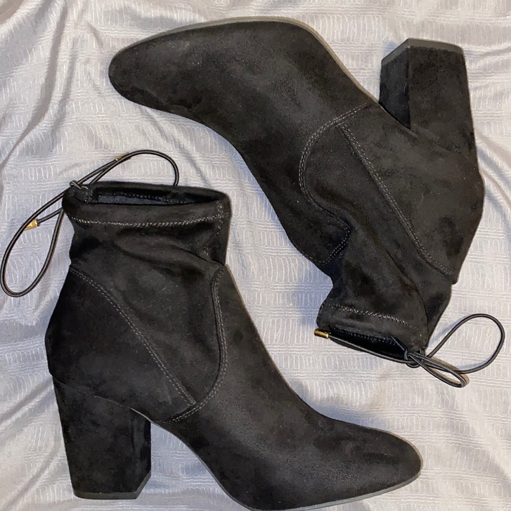 Women’s Candies Velvet Heeled Boots.